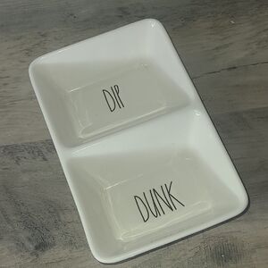 Rae Dunn White Dip and Dunk Tray